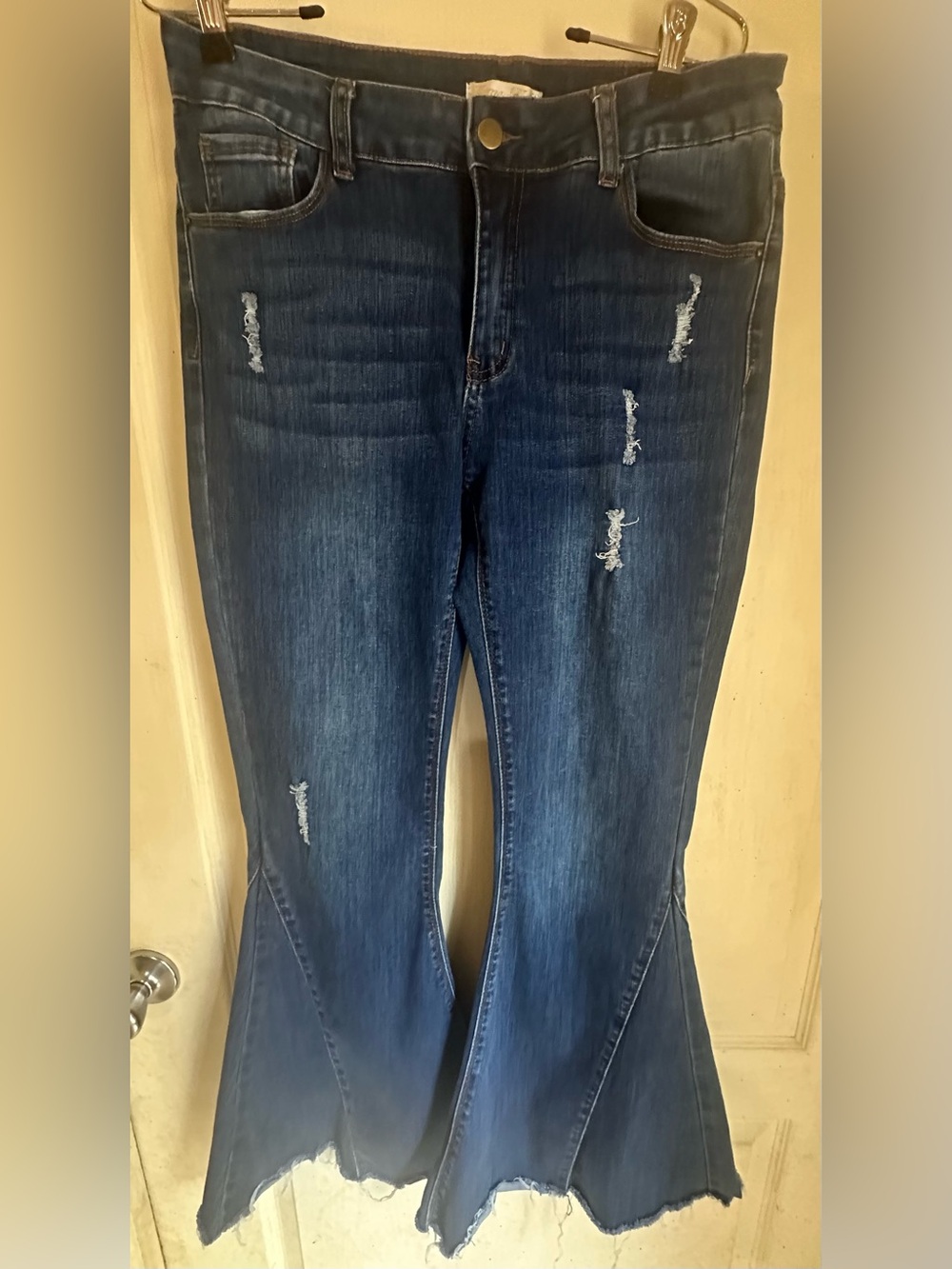 Home Folk Bell Bottom Distressed Jeans Size 10